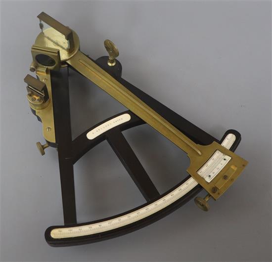 David Stalker of Leith. A brass and ebony octant (lacking box)